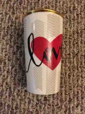 Starbucks LOVE Red Heart Gold Cup Mug Traveler Tumbler 2014 - BRAND NEW - Sold on eBay May, 14th 2019 for $24.99