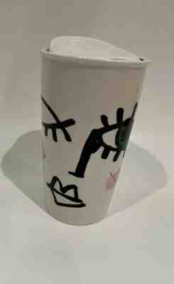 Starbucks 2014 Abstract Winking Eye Face 12 oz Travel Tumbler Mug New - Sold on eBay May, 14th 2019 for $22.50