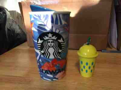 Mint Starbucks 2015 Dot Collection Hawaii Ceramic Double Wall Tumbler Mug 12 oz - Sold on eBay May, 14th 2019 for $30.00