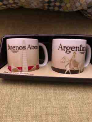Starbucks Rare 2015 Buenos Aires Argentina Demitasse Mug Set, 3 oz. NEW - Sold on eBay May, 14th 2019 for $33.00