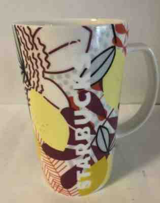 2015 STARBUCKS Limited Edition Tall COFFEE MUG TROPICAL LEMON Fruit 16 oz - Sold on eBay May, 13th 2019 for $4.24