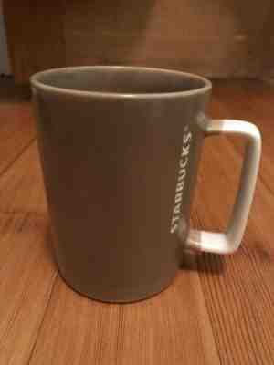 STARBUCKS Modern Brown/Cream Dip Mug Coffee Tea 12 Ounce Taupe Ceramic 2016 NEW - Sold on eBay May, 15th 2019 for $8.00