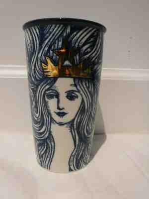 STARBUCKS 2016 Siren Mermaid Gold Crown Anniversary Tumbler Travel Coffee Mug - Sold on eBay May, 14th 2019 for $24.99
