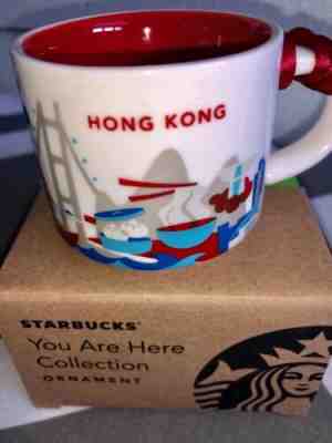 Starbucks You Are Here Hong Kong 2017 Coffee Mug Cup Christmas Ornament 2 oz Box - Sold on eBay May, 15th 2019 for $26.00