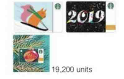 Starbucks TH card - Winter card 2018 ver.2(1 set : 3 cards)  - Sold on eBay May, 15th 2019 for $9.00