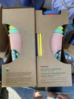 NEW Starbucks Reusable Color Changing Cold Cup 24oz Pack of 5 SUMMER RELEASE2019 - Sold on eBay May, 15th 2019 for $59.99
