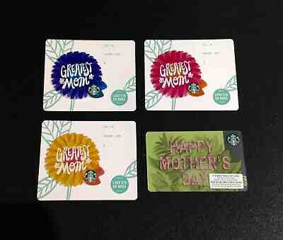 2019 STARBUCKS MOTHER DAY GIFT CARD ----- COMPLETE SET OF 4 PCS. --- NEW - Sold on eBay May, 15th 2019 for $5.50