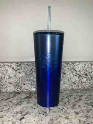 NEW 2019 SUMMER STARBUCKS COLD CUP BLUE STAINLESS STEEL TUMBLER 16oz Ombre - Sold on eBay May, 15th 2019 for $22.50