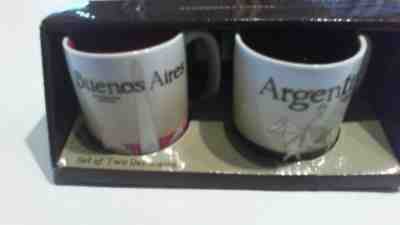 Set of Two New Starbucks Demitasse Espresso Coffee Cups Buenos Aires - Argentina - Sold on eBay May, 14th 2019 for $25.00