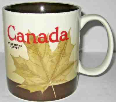 Starbucks Coffee Mug Canada Maple Leaf  2011 only displayed - Sold on eBay May, 12th 2019 for $16.99