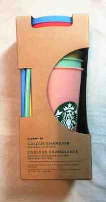 New in Original Box Starbucks Colour Changing Reusable Cold Cups Set of 5 - Sold on eBay May, 13th 2019 for $46.00
