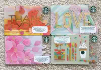 Starbucks GERMANY Thank You Love Celebration Sakura 4?Card Lot Set - Sold on eBay Apr, 16th 2019 for $6.43