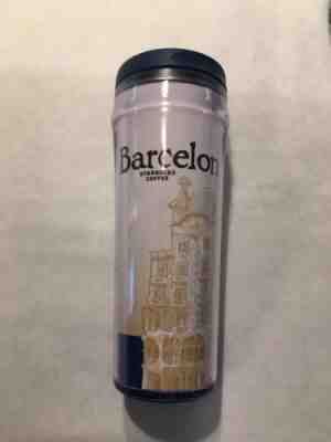Starbucks 2004-2008 BARCELONA Spain 12oz Hot/Cold Plastic Travel Tumbler - Sold on eBay Apr, 1st 2019 for $4.00