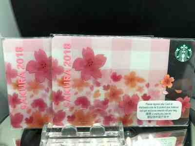 Starbucks Hong Kong Card (Cherry Blossom) Pin Covered (set of 2) - Sold on eBay Mar, 8th 2019 for $3.25