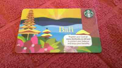STARBUCKS INDONESIA 2014 Bali Gift Card MINT - Fast US Seller Free Shipping - Sold on eBay May, 1st 2019 for $4.44