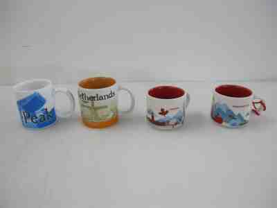 Lot of 4 Starbucks You Are Here 2oz Mugs Washington Canada Netherlands Hong Kong - Sold on eBay Apr, 27th 2019 for $15.50