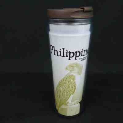 Starbucks Philippines Insulated Tumbler Coffee Mug Screw Lid Eagle Brown  12 oz  - Sold on eBay May, 5th 2019 for $18.75