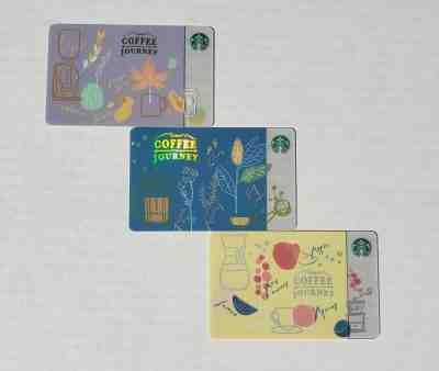 Starbucks Taiwan "Coffee Journey" Set of 3 Gift Cards...Never Swiped - Sold on eBay Mar, 27th 2019 for $15.09