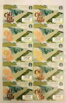 Lot Of 10 New Unused California Starbucks Gift Cards RARE MINT!!! L@@K - Sold on eBay May, 13th 2019 for $9.99