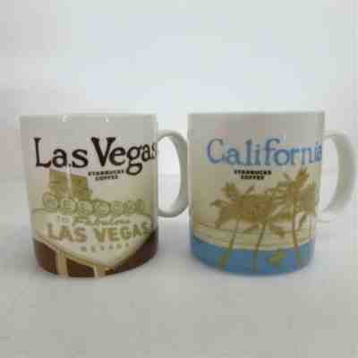 2x Starbucks Coffee Mugs California & Las Vegas  - Sold on eBay Mar, 29th 2019 for $13.50