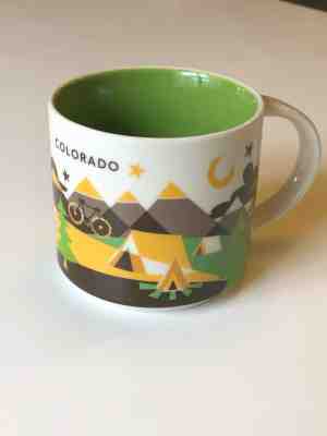 Starbucks Colorado You Are Here 2014 Coffee Mug Cup Camping outdoors 14 oz EUC - Sold on eBay Feb, 28th 2019 for $6.00