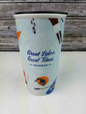 Starbucks  Great Lakes, Great Times - Michigan Tumbler travel mug 12 oz - Sold on eBay Apr, 29th 2019 for $24.00