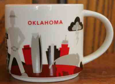 2015 Oklahoma Starbucks Coffee 14 Oz You Are Here Mug Red Giant - Sold on eBay Apr, 24th 2019 for $14.00