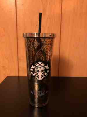NWT STARBUCKS TEXAS RATTLESNAKE SNAKESKIN 24 OUNCE TALL COLD CUP - Sold on eBay Mar, 21st 2019 for $19.60