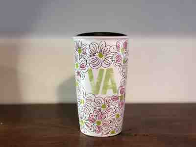 Starbucks VIRGINIA VA Cherry Blossoms Double Wall Ceramic Tumbler 12 oz - Sold on eBay Apr, 29th 2019 for $39.95