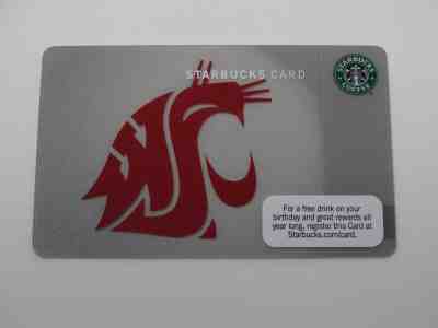 2010 "Washington State University" Starbucks Card -  - Pin Intact - Used - Sold on eBay May, 12th 2019 for $24.95