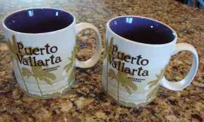 Lot of 2 Matching Starbucks Puerto Vallarta Mexico Global Icon 2016 Mugs - Sold on eBay May, 22nd 2019 for $12.50