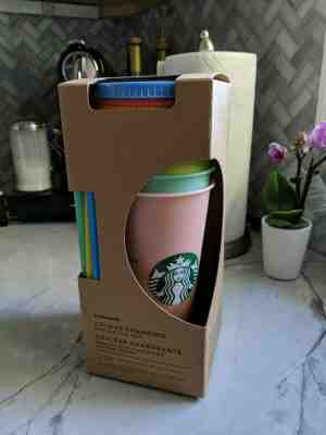 Starbucks Color Change Cold Beverage Cup Set Limited Edition - Sold on eBay May, 22nd 2019 for $60.00