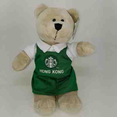 Hong Kong Starbucks Bear Plush Collectible Green Apron Bearista China HK Barista - Sold on eBay May, 21st 2019 for $39.95