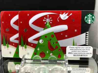 Starbucks Card Hong Kong (Chistmas) set of 2 pin intact - Sold on eBay May, 19th 2019 for $4.50