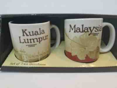 STARBUCKS Coffee Set of Two Demitasse Espresso Mugs Kuala Lumpur Malaysia NIB - Sold on eBay May, 19th 2019 for $33.50