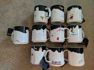 Starbucks Black Relief Mug Set Malaysia Kuala Lumpur Pahang Penang Sarawak...