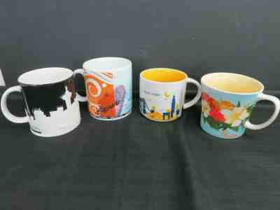 4 X Starbucks Collector Mugs New York Seattle Flowers - Sold on eBay May, 22nd 2019 for $16.50