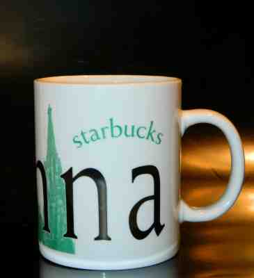 Starbucks VIENNA City Mug Lg Collector Series Coffee Ceramic Ivory Green 2002  - Sold on eBay May, 17th 2019 for $11.05