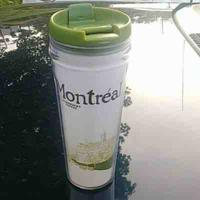 Starbuck Montreal Canada Tumbler Mug Travel Mug Super RARE! 2009 12oz. - Sold on eBay May, 20th 2019 for $21.00