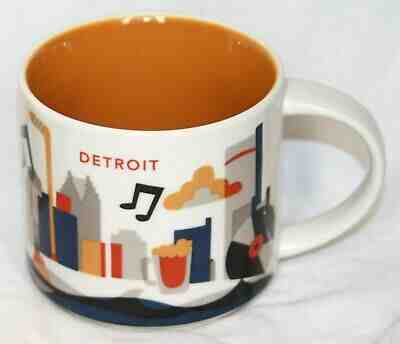 Starbucks Coffee Mug Detroit You Are Here YAH 14 oz 2015 city New - Sold on eBay May, 21st 2019 for $15.95
