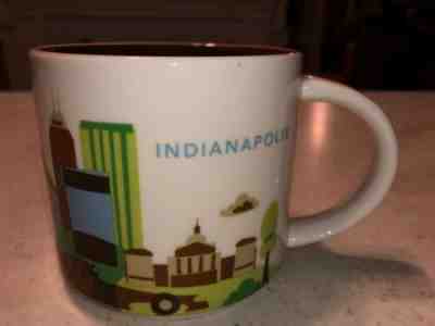 Starbucks You Are Here Indianapolis Indiana Coffee Mug 2013 14oz Ceramic Cup - Sold on eBay May, 17th 2019 for $12.50