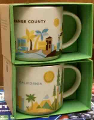 2 Starbucks YOU ARE HERE Collection Mugs NIB California and Orange County 2017 - Sold on eBay May, 21st 2019 for $25.00