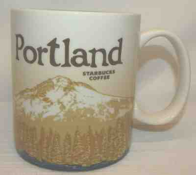 Starbucks 2012 PORTLAND Coffee Mug with Dark Blue interior - Sold on eBay May, 21st 2019 for $10.00