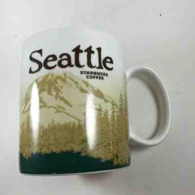 Starbucks SEATTLE Stoneware COFFEE MUG 2008 Collector Series 16 oz Mt RAINIER C - Sold on eBay May, 17th 2019 for $65.00