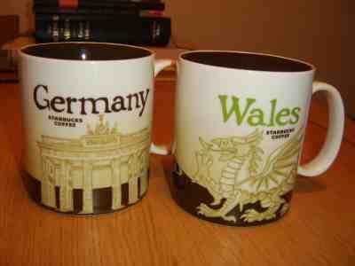 Starbucks Global Icon 16 Oz Mugs - Germany & Wales - Sold on eBay May, 16th 2019 for $55.00