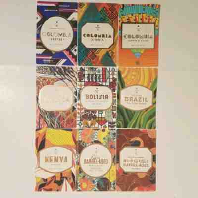 9 Starbucks Seattle Reserve Taster cards Colombia(3) Bolivia Brazil Kenya more.. - Sold on eBay May, 22nd 2019 for $11.01