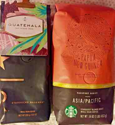 Starbucks Reserve Papua New Guinea & Guatemala Small-Lot Whole-Bean Coffee Bags - Sold on eBay May, 19th 2019 for $30.00