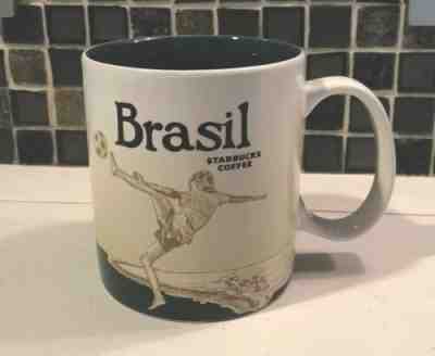 Starbucks Brasil Coffee Mug World Cup Soccer Collectible Brazil 16 oz cup