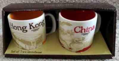 NIB (Hong Kong & China) Starbucks Demitasse Expresso Coffee Cups - Global Icon - Sold on eBay May, 19th 2019 for $20.00