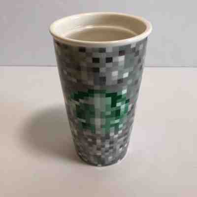 Starbucks Rodarte Travel -12oz Coffee Cup 2012 No Lid - Pixelated Logo - Sold on eBay May, 22nd 2019 for $13.99